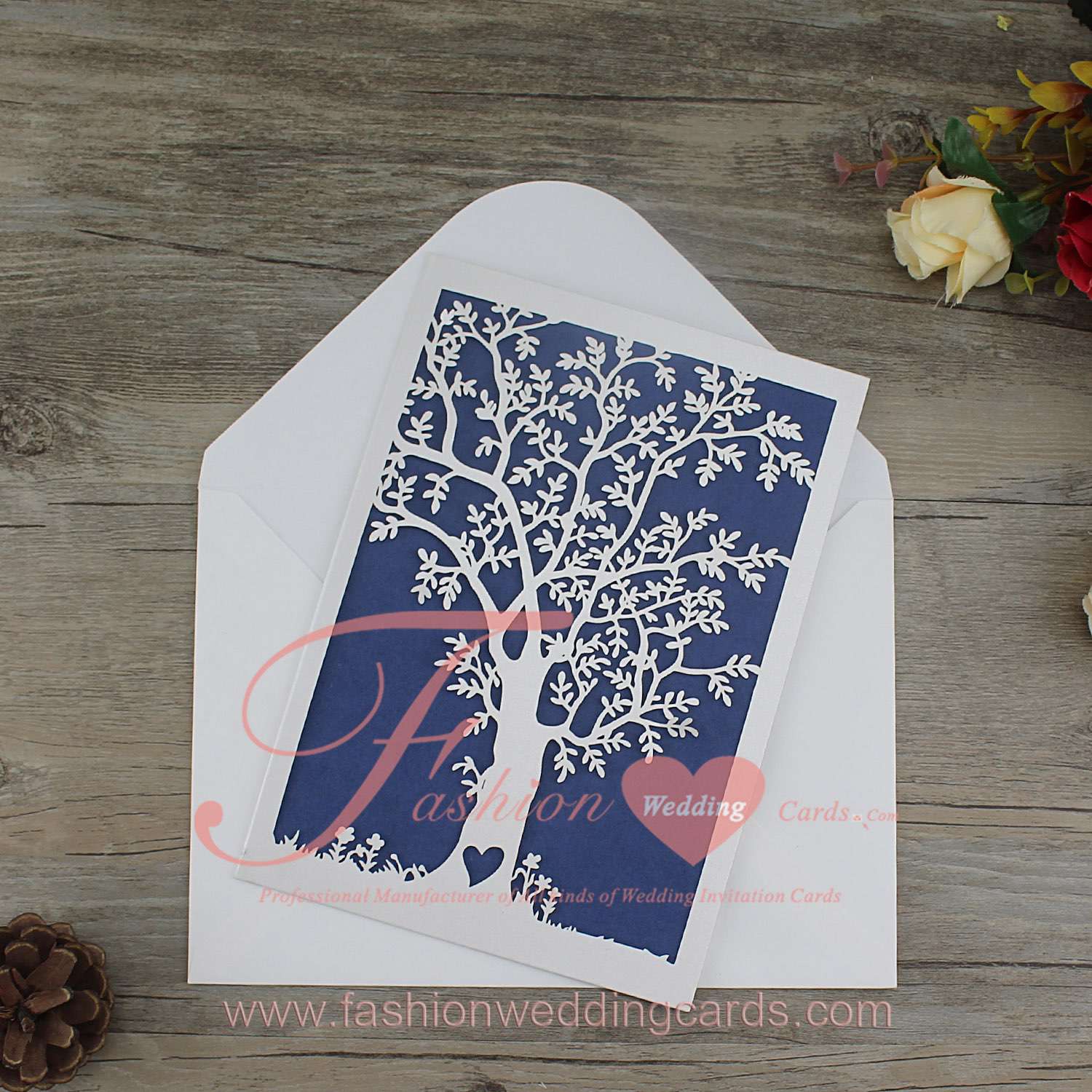 Unique Laser Cut Tree Wedding Invitations UK
